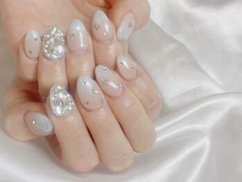 レアリゼ ネイル(Realiser nail)/ブルーグラ&埋め尽くし