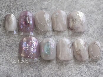 ネイル アトリエ コモード(nail atelier Comodo)/ニュアンスネイル[くすみベール]