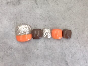 ラメバイカラーネイル