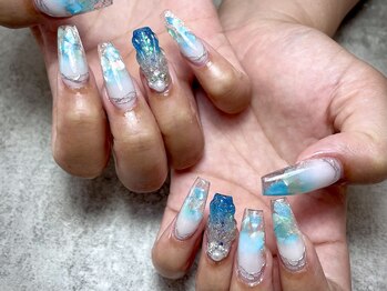 リノネイル(Lino Nail)/スカルプシェル埋め込みデザスカ