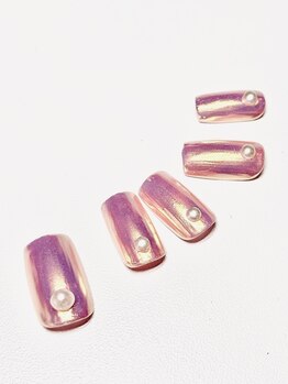 ワンカラーにミラーパウダー