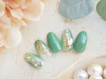 ニュアンス☆グリーンフレンチ