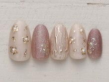 ネイルミックス 札幌駅前店(Nail Mix)/きらめきFlowerネイル　5990円