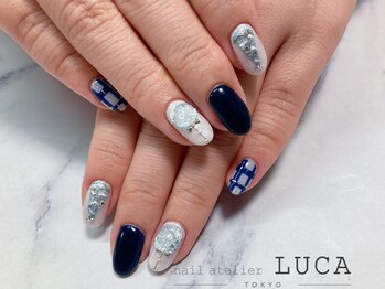 ネイルアトリエルカ(nail atelier LUCA)/M-532 雪溶けオーナメントネイル