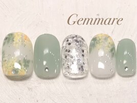 春のミモザネイル