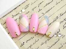 ネイルサロンフォーユー(for u)/ナナメチェック♪￥６９８０