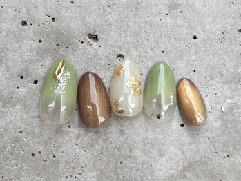 medium brassフラワー