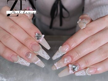 ゼン ネイル デザイン 池袋(ZEN NAIL DESIGN)/長さだしやり放題×つけ放題