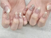 ネイルサロン ドゥ(Nail Salon Doux)/(平田)フラワーホロネイル