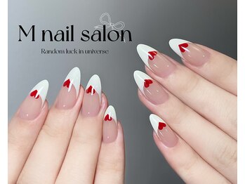 Mネイル/フレンチ｜ハートネイル