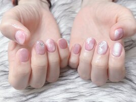 定額/マーブルネイル