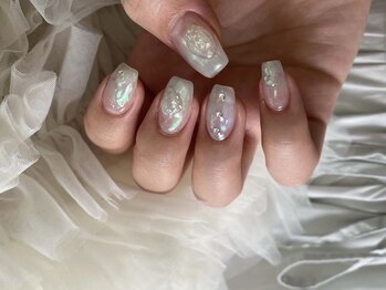 キースネイルアトリエ(keeth nail atelier)の写真/ブライダルネイル,アートネイル等デザインネイルが大人気★人と被らない上品で華やかなデザインに定評◎