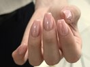 ピンクミラーネイル
