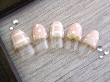ネイルサロンフォーユー(for u)/チェック×ドット♪￥６９８０