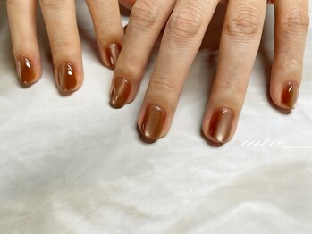 ネイルサロン イントゥ(into_)/ぷるマグ　ブラウン　シンプル