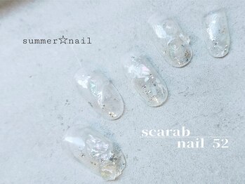 スカラべネイル52 春日部(Scarab Nail 52)/SUMMER*クラッシュ*ネイル