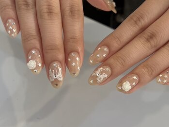 アイ ネイルズ 天神店(I nails)/Kiraホワイト　¥8300