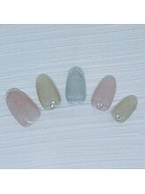 ネイルベース ネイル ケア サロン ミウラ(miura)/４月季節デザイン定額アート★