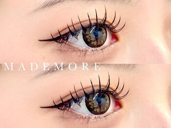 マドモア 伊丹店(MADEMORE)の写真/まつ毛の状態を見ながら一本一本丁寧に施術☆デザイン力が高くモチの良さも◎LEDエクステ導入!愛され目元に