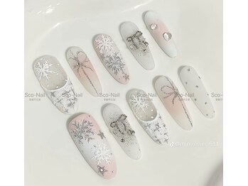 79リナネイル 心斎橋店(79LINA NAIL)/ピンククリスマスネイル