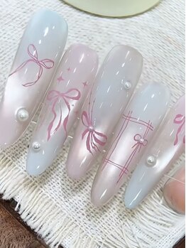 エムズ ネイルサロン(M2)の写真/深爪さんにも◎【チップ長さだしやり放題￥9980】チップ×やり放題でまるでスカルプのような仕上がりに♪
