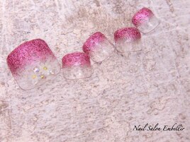 (1469)花柄Footネイル