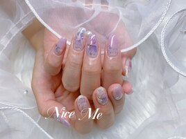 梅雨の紫陽花ネイル！