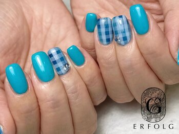 エアフォルク 銀座(ERFOLG)/涼し気ターコイズチェック☆