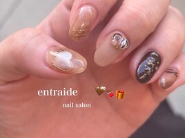 バレンタインネイル2025