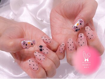 フラッフィーラビットネイル(fluffy rabbit nail)/キティネイル 3D サンリオ