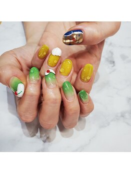 エムズネイル(M's nail)/ビール×メロンソーダ