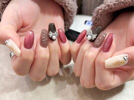 バレンタインネイル