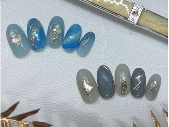 サロン ニュース プラウト(Salon New Sprout)の写真/【定額ネイル5500円～】経験豊富なネイリストが季節に合わせたデザインをご提案★貴方のなりたいお手元へ！