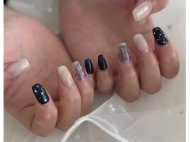 冬ネイル/ハート/チェックネイル