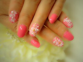 和風着物上品手描きフラワー桜3D