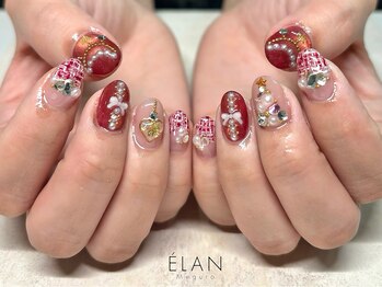 ツイード×クリスマスネイル