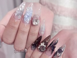 個性派ワンホンアートネイル