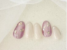 リベレ(LIBELLE)/ニュアンスネイル/パープル白/春