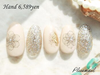 プラスネイル 町田店(PLUS NAIL)/【2408】定額6,589円フラワー