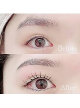 ルフラン(Refrain)/アーチ眉×束感まつ毛パーマ