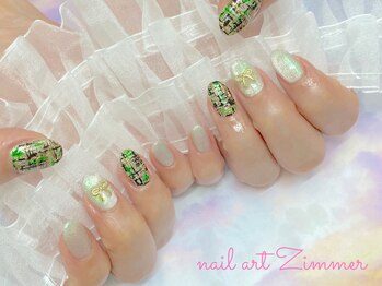ネイルアート ジマー/60minart/パラジェル/韓国リボン