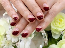 プルミエ ネイル(Premier Nail)/ぶどう色★斜めフレンチ