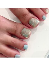 ミント(Mint.)/フットネイル☆ミラーネイル