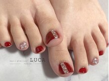 ネイルアトリエルカ(nail atelier LUCA)/W-312 大人ボルドーフットネイル
