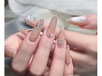 チップ長さだしワンホンネイル