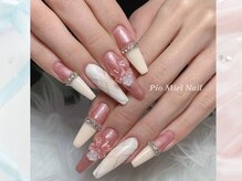 ピオミエルネイル 新宿(pio miel nail)/ピンクベージュ上品ネイル