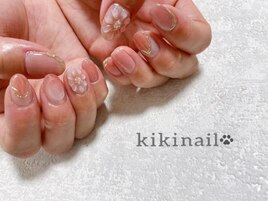 お花ネイル　ピンクネイル