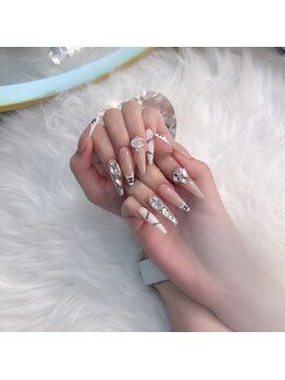 Cheri＆Co.　【長さだし/ワンホン/ギャルネイル】/ブランドシールでお洒落ネイル◆