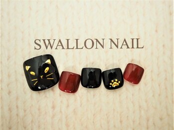 スワロンネイル(SWALLON NAIL)/2019冬フット定額ネイル