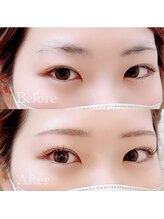 ルフラン(Refrain)/セミアーチ眉×束感まつげパーマ